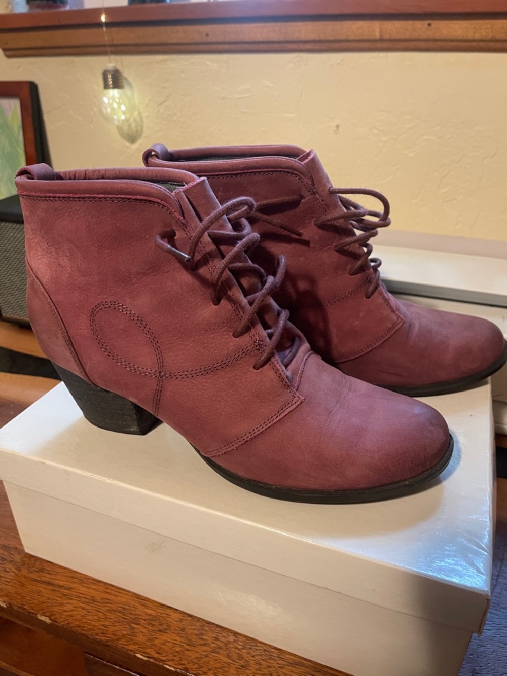 Anesha Santa Fe Dusty Rose heeled ankle boots